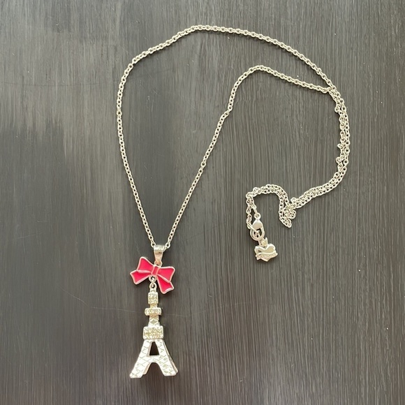 Born to Rule Pink Bow Eiffel Tower Necklace - Picture 2 of 13